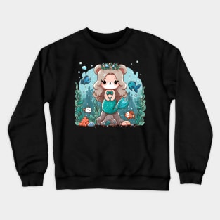 Cute mermaid bear kawaii Crewneck Sweatshirt